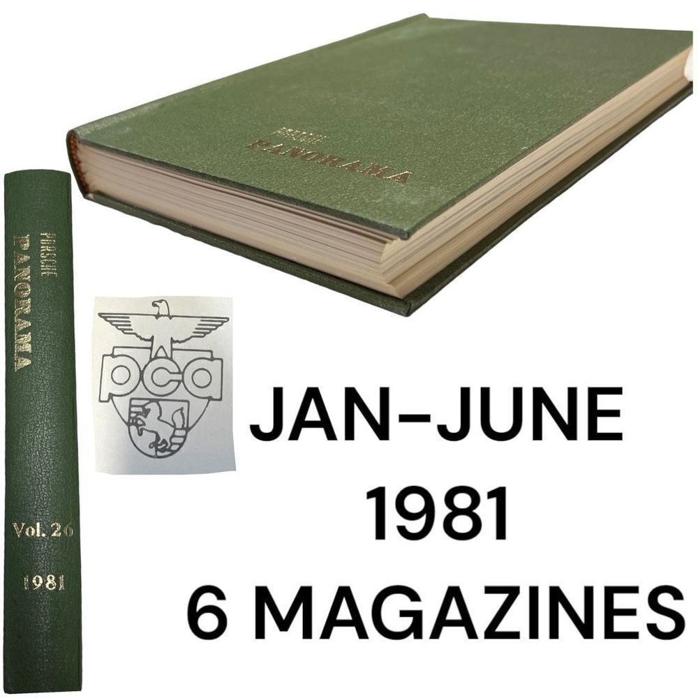 Porsche Panoramic Hardcover Bounded Magazines Vintage 1981 JAN-JUNE  PCA